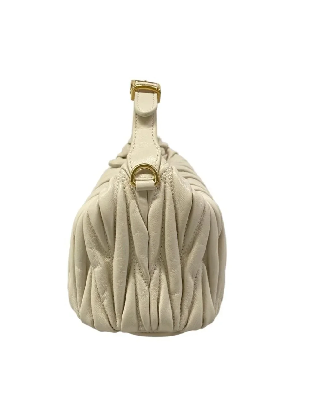 Miu Miu Matelasse Bianco Mini Bag Leather